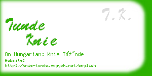 tunde knie business card